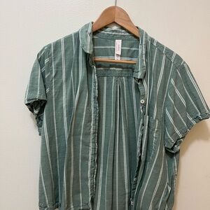 Auden Green Striped Shirt